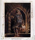 William Blake Canvas Paintings - Los Entering the Grave